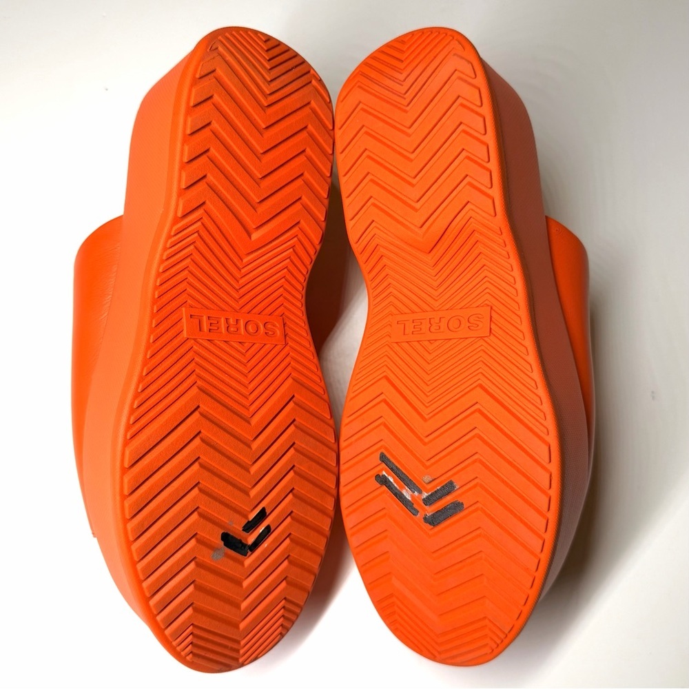 Sorel Women’s DAYSPRING Orange Platform Slide Sandals Size- 7 - Picture 9 of 9